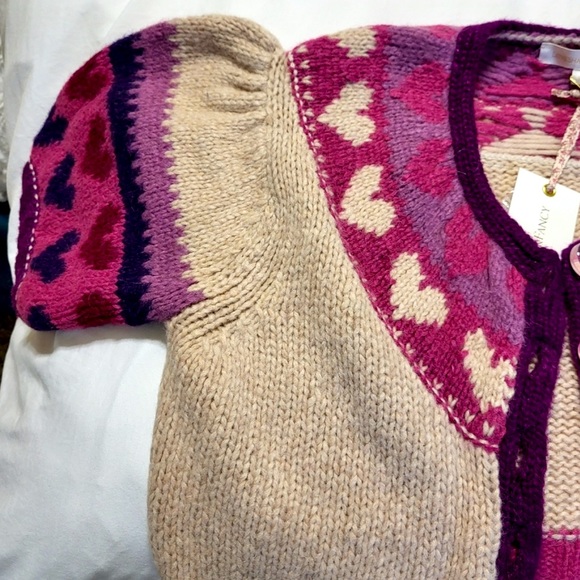 NWT LoveShackFancy Trinity Cardigan Sweater Alpaca Wool Blend in Prune - Picture 15 of 15